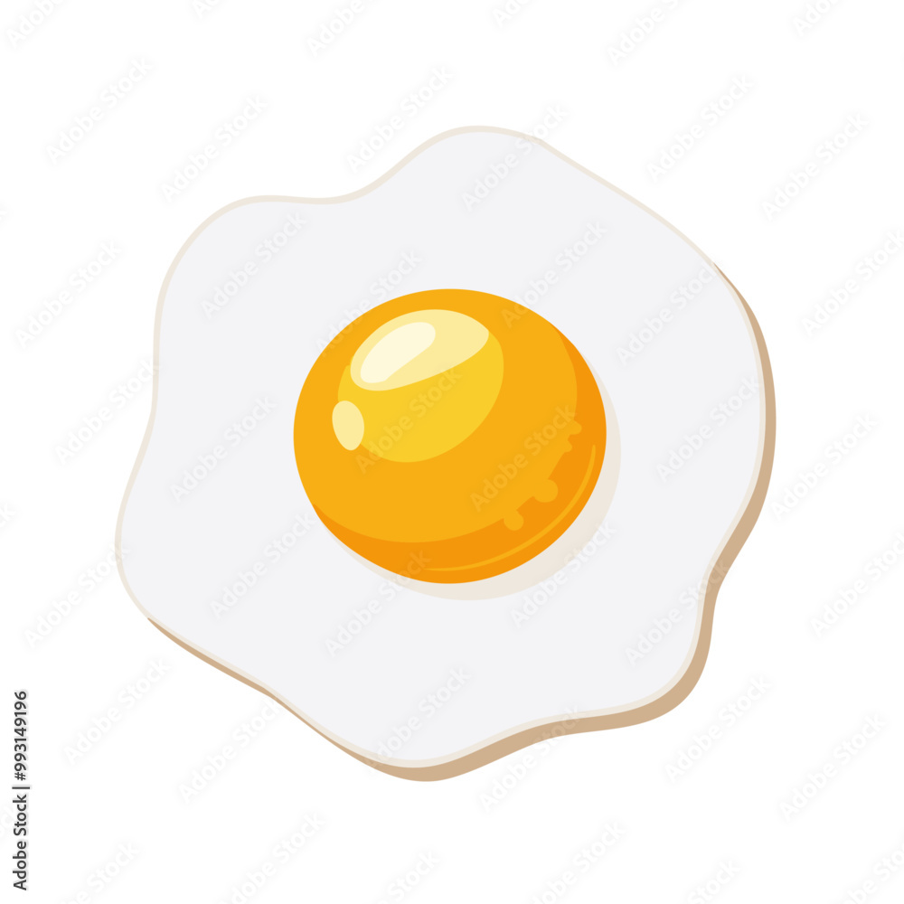 Sunny Side Up Fried Egg Vector Illustration Sunny Side Up Fried Egg Vector Illustration