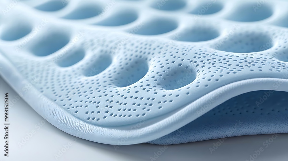 Blue Bath Mat Texture - 3D Render
