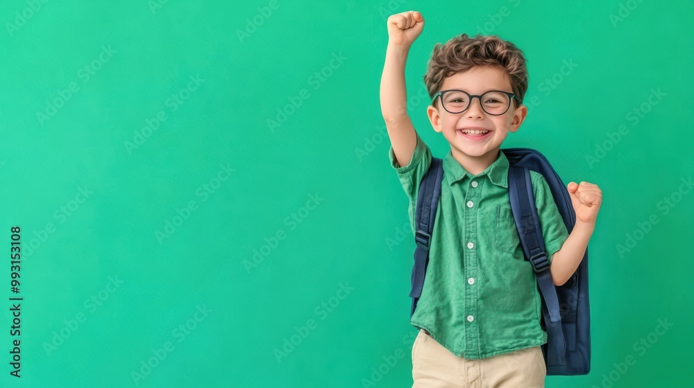 The Happy Boy with Backpack The Happy Boy with Backpack
