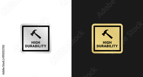 High durability label or Best High durability sign vector isolated. Best Durable logo vector for product design element. Best High durability label for product packaging design element.