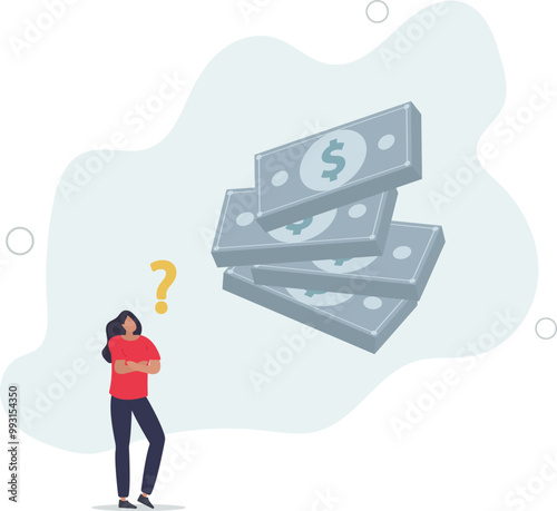 Money question, where to invest, pay off debt or invest to earn profit,flat design with people.