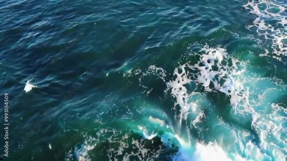 Ocean Waves with Foam and Deep Blue Hues Ocean Waves with Foam and Deep Blue Hues