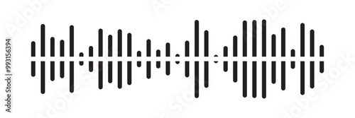 Waves of the equalizer. Vector illustration of music sound on isolated background. Drawing of radio signal painted by black inks. Sketch of musical soundtrack. Etching of voice record in eps 10.