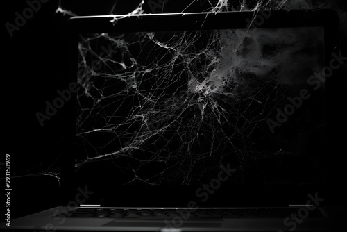 Broken glass craked on black background ,hi resolution photo art abstract texture object design
