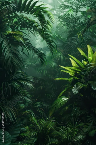dark green jungle background 