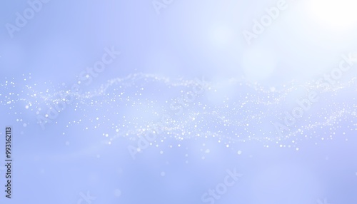 Light-Filled Cosmic Scene with Floating Particles in Blue and Lavender