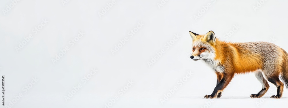 Obraz premium Majestic Red Fox Stands Alertly in Natural Habitat