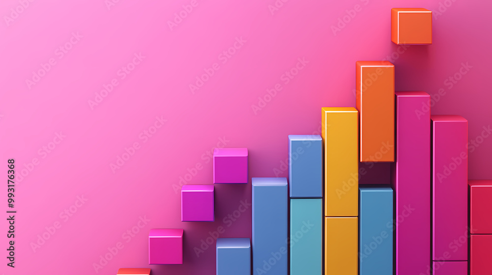Geometric stacking structure of colorful blocks Geometric stacking structure of colorful blocks