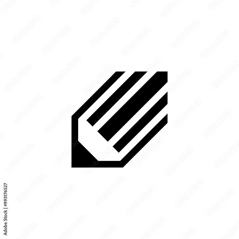 Pencil vector logo template. Suitable for business, education, black color. Pencil vector logo template. Suitable for business, education, black color.