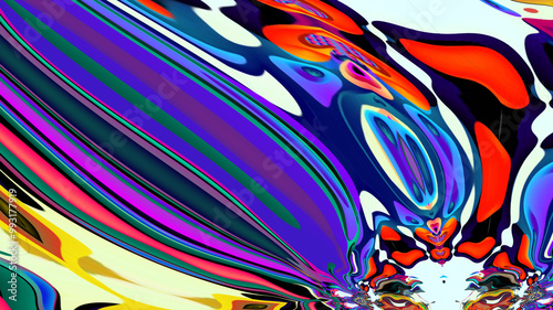 Colorful abstract psychedelic and fluid background for music