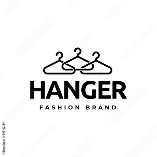 Hanger of fashion logo design vector