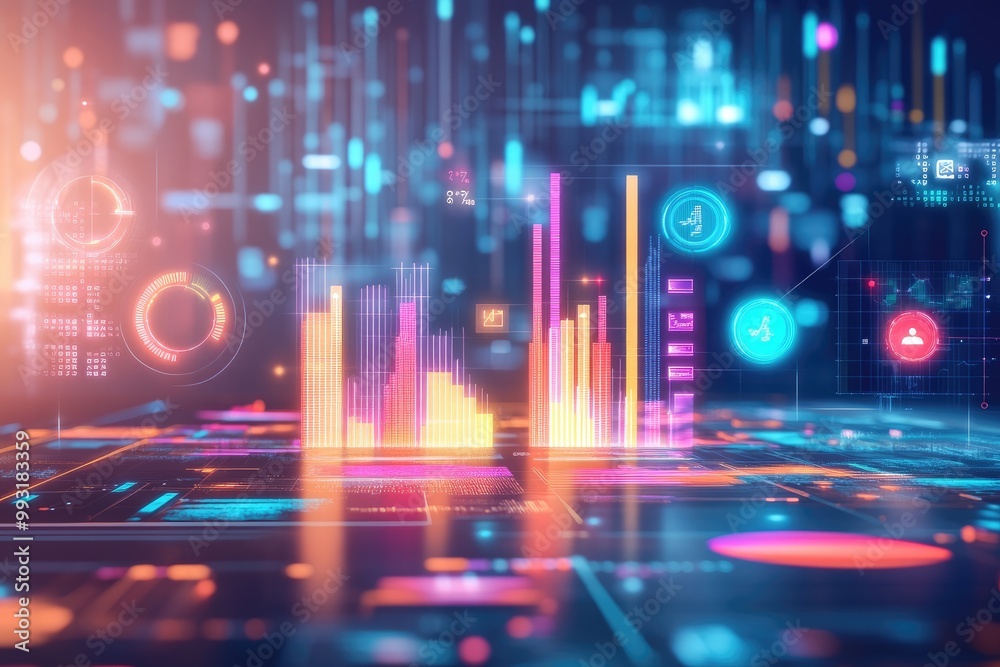 Obraz premium Stock Market and Forex Trading Graph Background with Financial Data