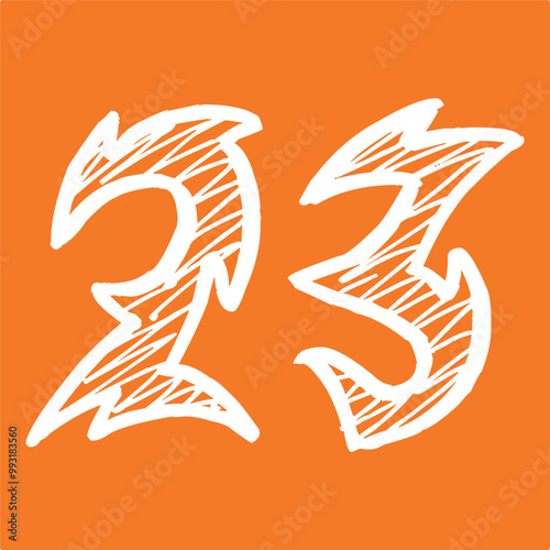 Jersey Number 23 for T-Shirt Design