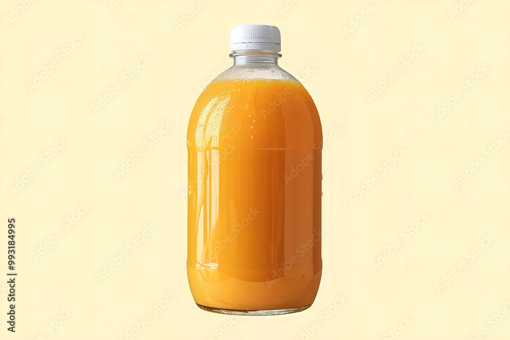 A photo of an orange juice bottle A photo of an orange juice bottle