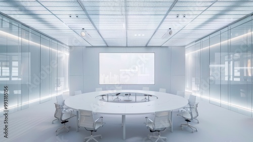 company executive board room with a big reunion table