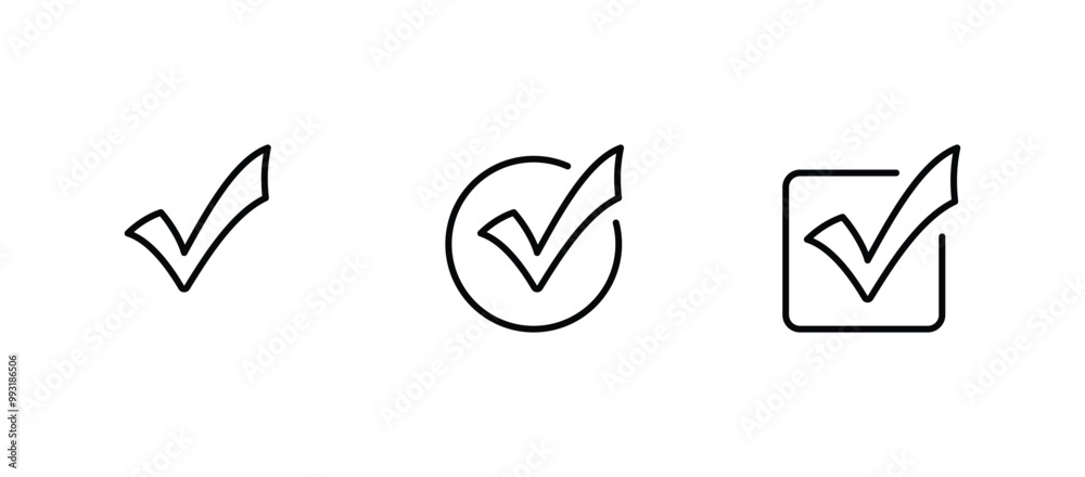 Checkmark icon. Checkmark vector set. Approved symbol vector. Checkmark icon. Checkmark vector set. Approved symbol vector.