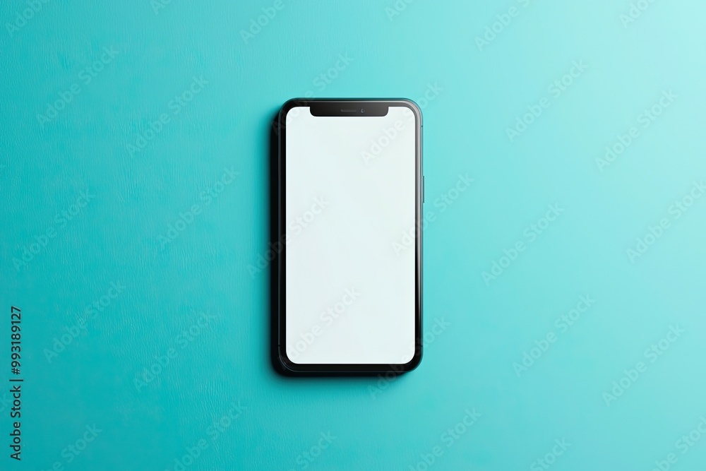 Smartphone with blank screen on bright background. Mockup for design Smartphone with blank screen on bright background. Mockup for design