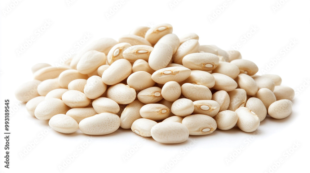 white beans isolated on white white beans isolated on white