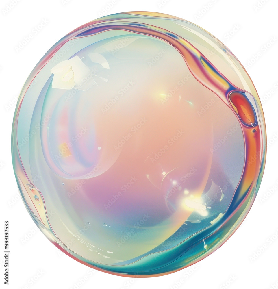PNG Colorful iridescent abstract bubble PNG Colorful iridescent abstract bubble
