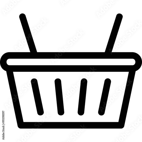 Simple vector icon consumer basket