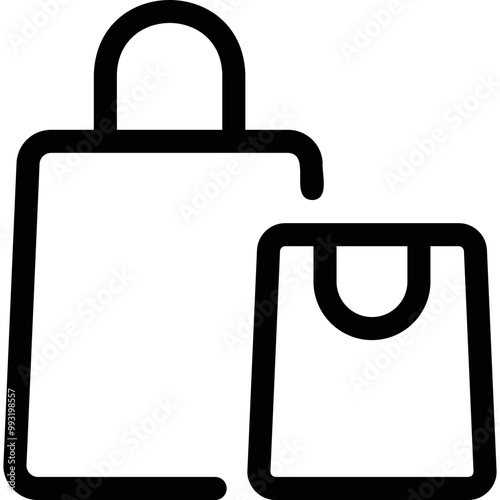 Simple vector icon shopping bags