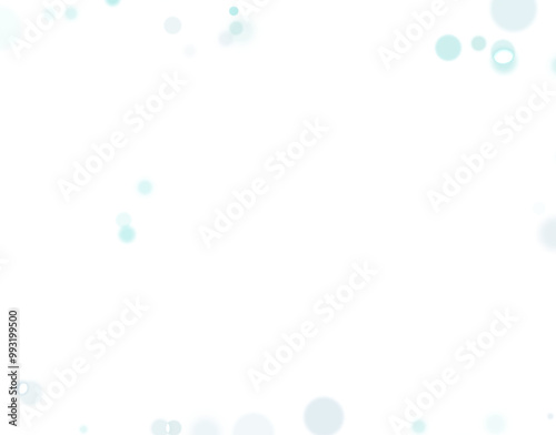 Snow on a transparent background. White blue decorative elements.