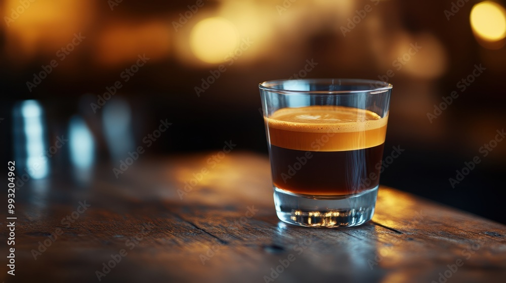 The Espresso Glass on Table The Espresso Glass on Table