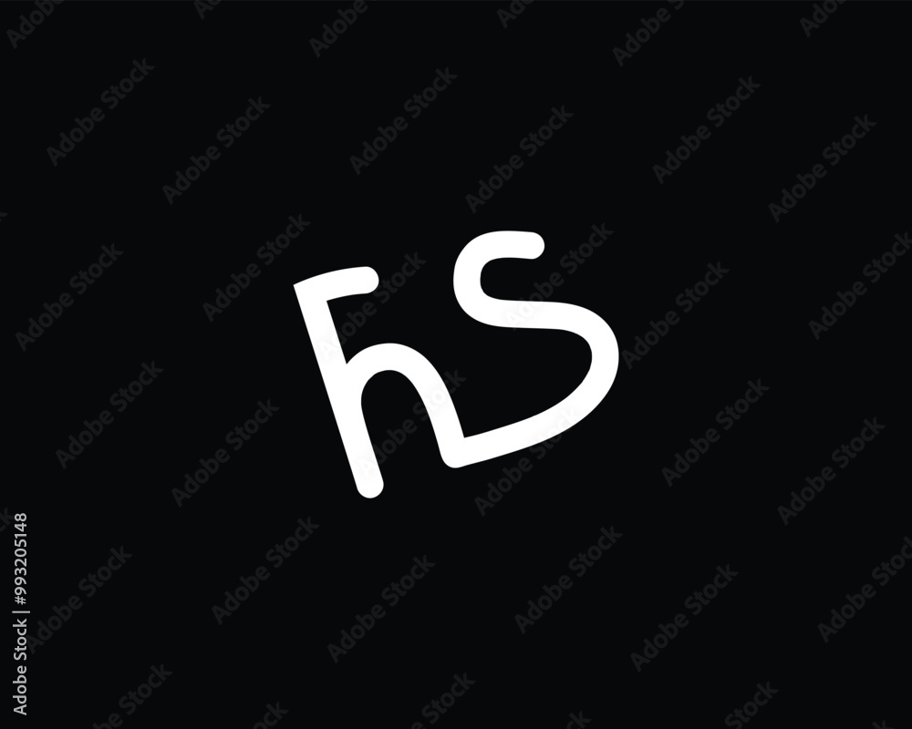 Simple letter HS logo design template Simple letter HS logo design template