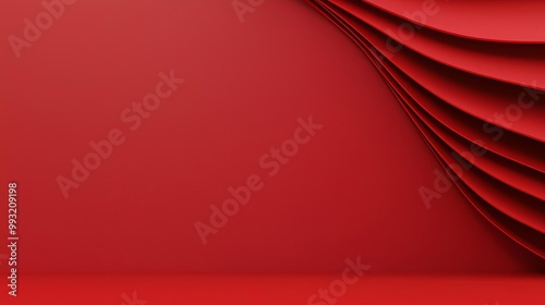 Shiny red metal surface with subtle reflections and gradients, set against a solid background to emphasize its sleek, modern aesthetic, creating a sense of strength and refinement