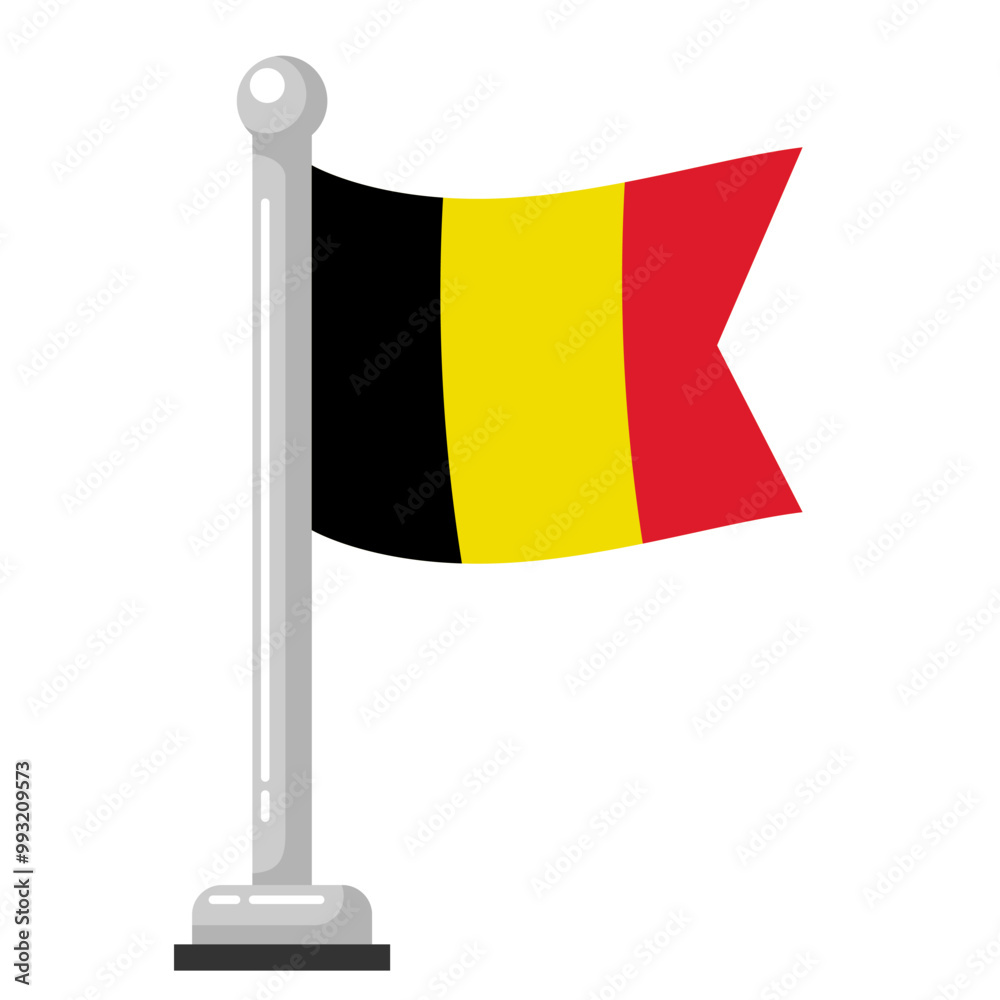 Small icon Belgian flag flying with flagpole vector illustration, editable and scalable EPS file, isolated on white background. Design flat graphic elements for your design needs
Small icon Belgian flag flying with flagpole vector illustration, editable and scalable EPS file, isolated on white background. Design flat graphic elements for your design needs