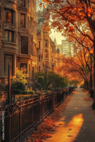 Residential area of Wicker Park, Chicago, Illinois
