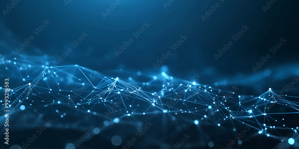Blue Digital Network and Data Connections Background Blue Digital Network and Data Connections Background