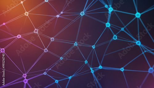 abstract network of web connections, internet, deep web, colorful technology