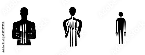 Illustration of a silhouette person representing sad, despair, discouragement / transparent background / png