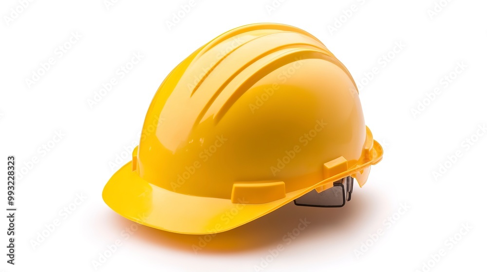 Yellow hard hat Isolated on solid white background Yellow hard hat Isolated on solid white background