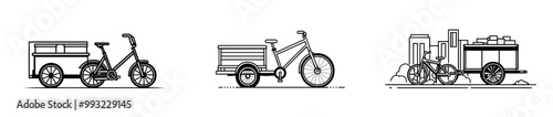 Symbol of sustainable transportation, a cargo bike.