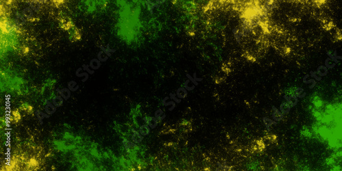 green  and yeallo colorful dark grunge background. Colorful Stained stony rusty wall background. Vintage paper textured aquarelle. Indigo Black texture of iconcrete texture sand tile dirt old rough.