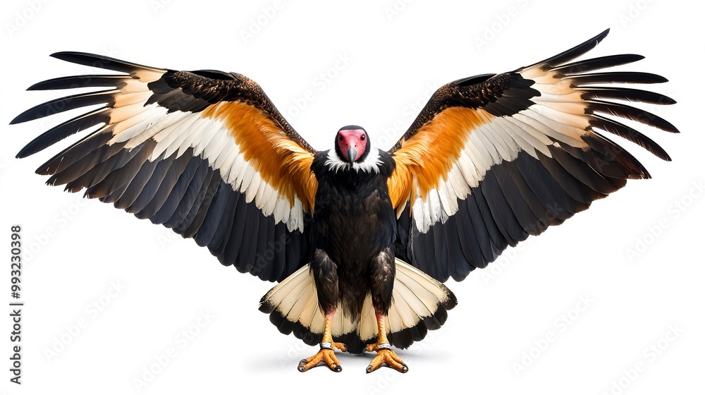 Fototapeta premium The king vulture isolated on the white background 