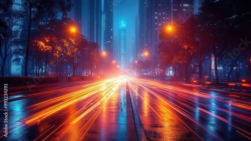 a vibrant smart city scene at night illuminated with technologydriven designs and interlinked connectivity showcasing the future of urban living and the metaverse