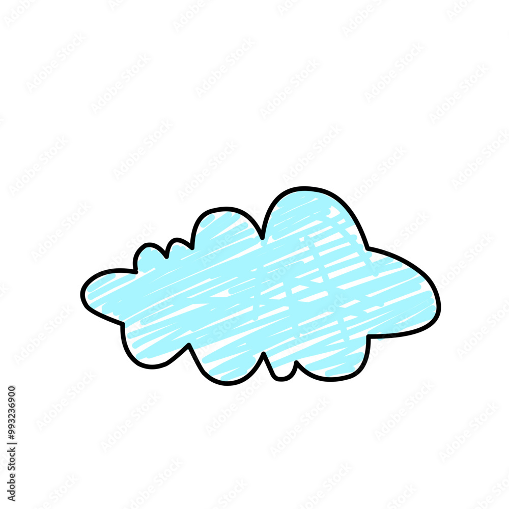 Children Drawing Cloud Doodle Color Children Drawing Cloud Doodle Color