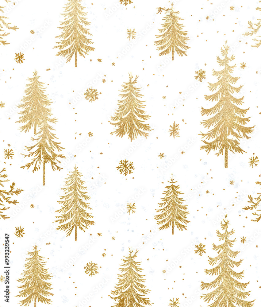 PNG Christmas pattern pine trees and snowflakes christmas illustration celebration. PNG Christmas pattern pine trees and snowflakes christmas illustration celebration.