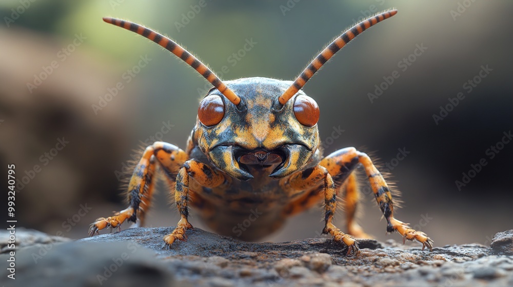 Close-Up Macro Photography of a Striking Insect Close-Up Macro Photography of a Striking Insect