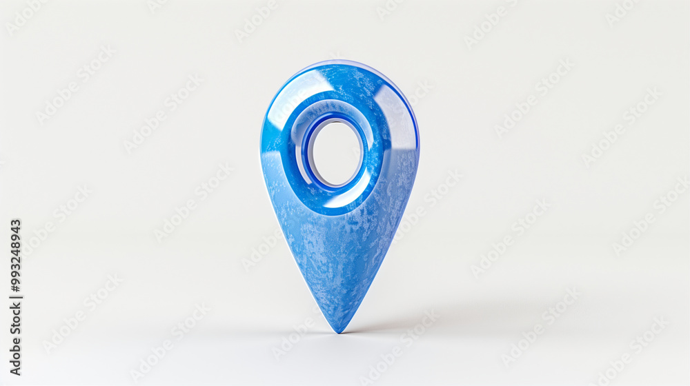 Location pin map marker icon design in blue color on white background Location pin map marker icon design in blue color on white background
