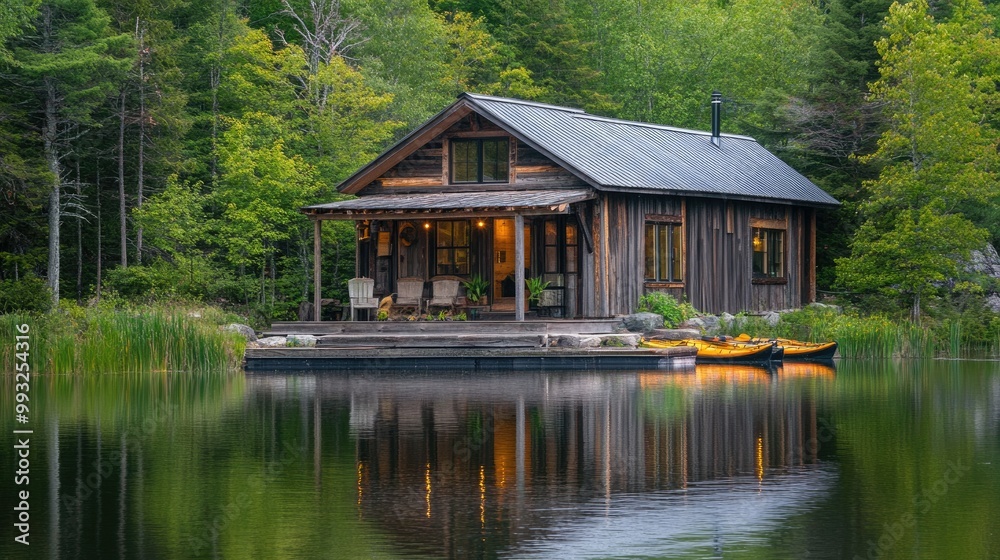 Cozy Cabin by the Water in Peaceful Forest Setting Cozy Cabin by the Water in Peaceful Forest Setting
