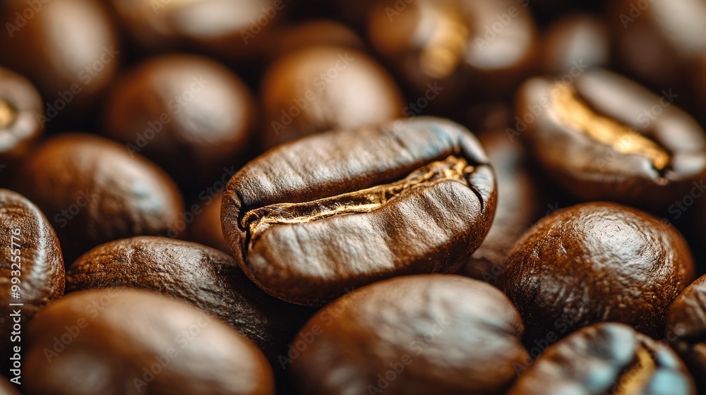 A close-up view of roasted coffee beans A close-up view of roasted coffee beans