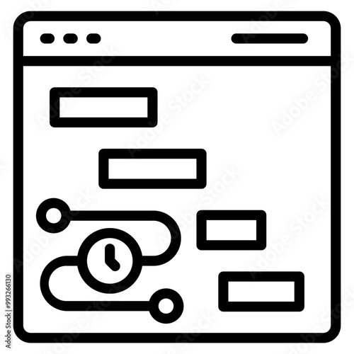 Gantt Chart Icon Element For Design