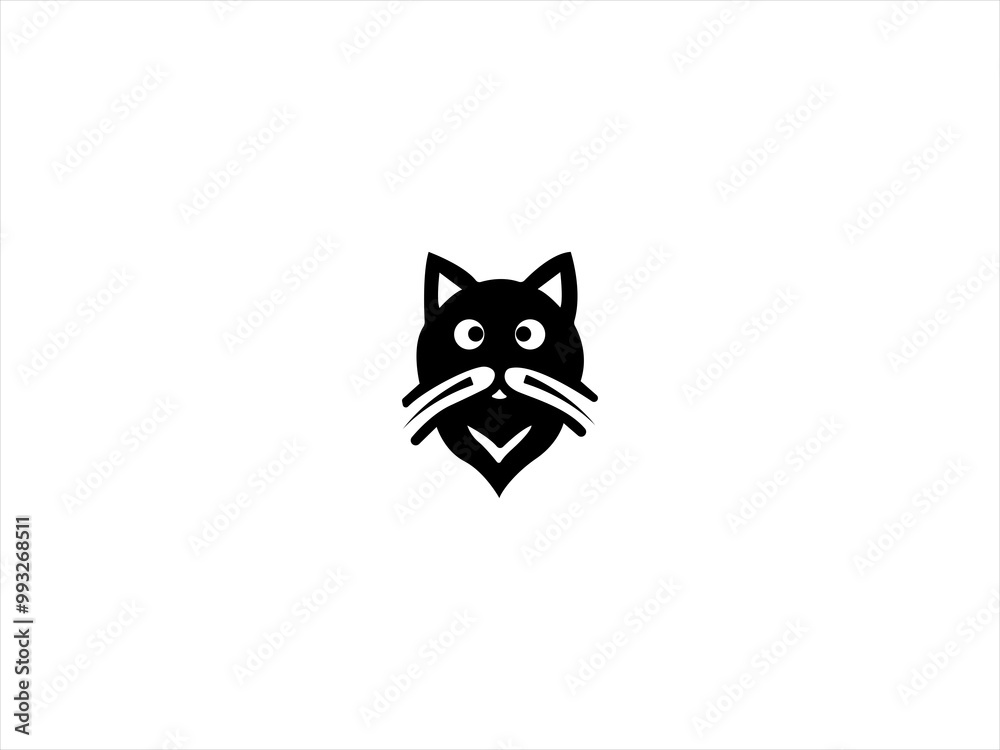 Fototapeta premium Graceful Cat logo Symbol of Elegance and Agility,The Graceful Cat logo captures the essence of elegance, independence, and agility.