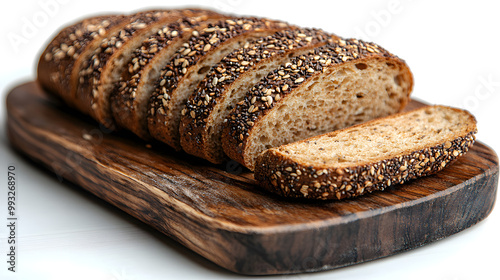 Active Baking of Brown Rye Bread with Sunflower Seeds on a Rustic Wooden Table, Showcasing the Freshness and Artisan Craftsmanship of Homemade Bread, Capturing the Warmth and Tradition of Baking in a 