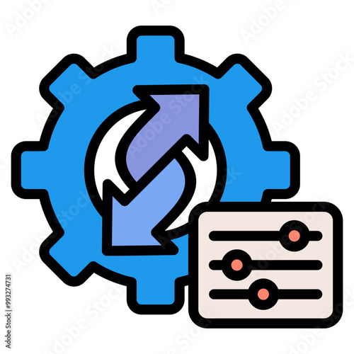 Change Management Icon Element For Design