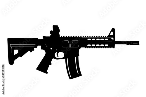 silhouette of a Semi-Automatic Battle Rifle